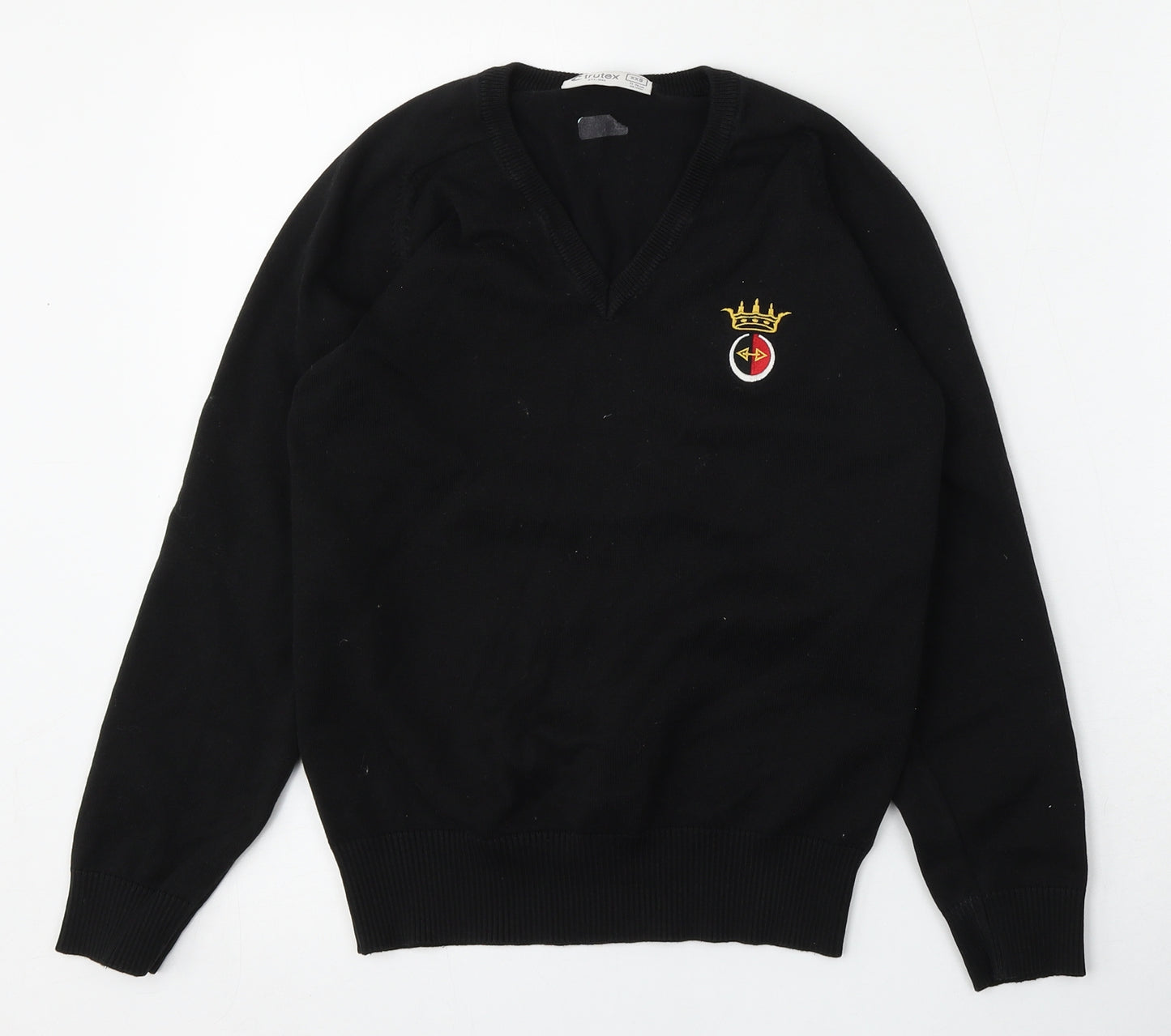 Trutex Womens Black  Acrylic Pullover Sweatshirt Size 2XS