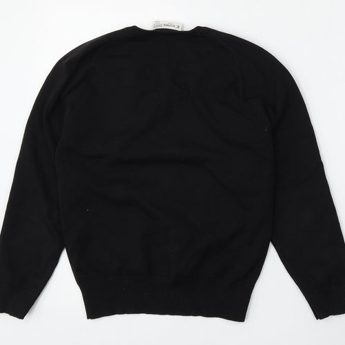Trutex Womens Black  Acrylic Pullover Sweatshirt Size 2XS