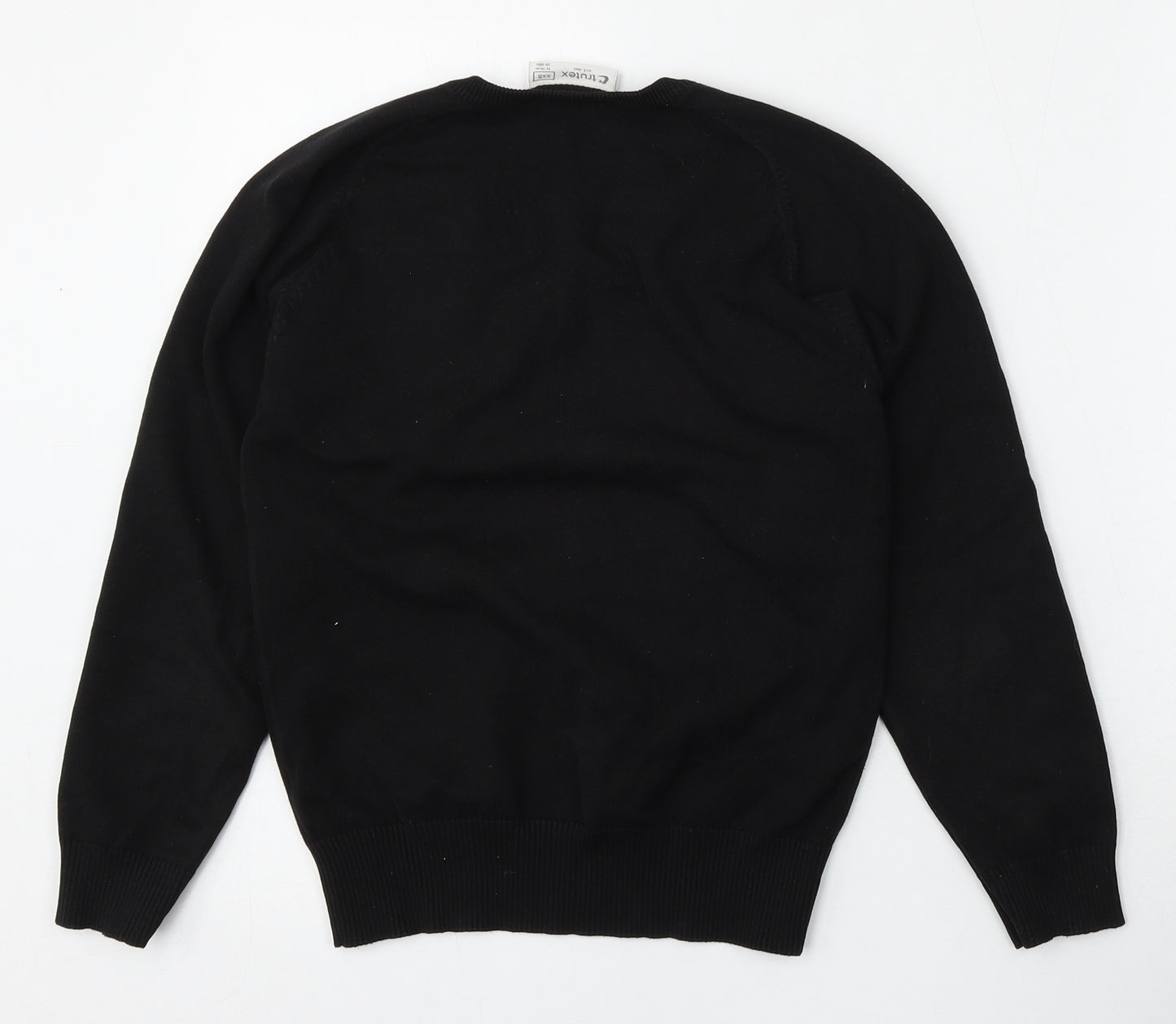 Trutex Womens Black  Acrylic Pullover Sweatshirt Size 2XS