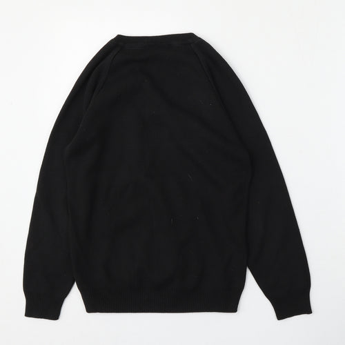 Performa Womens Black  Cotton Pullover Sweatshirt Size 2XS