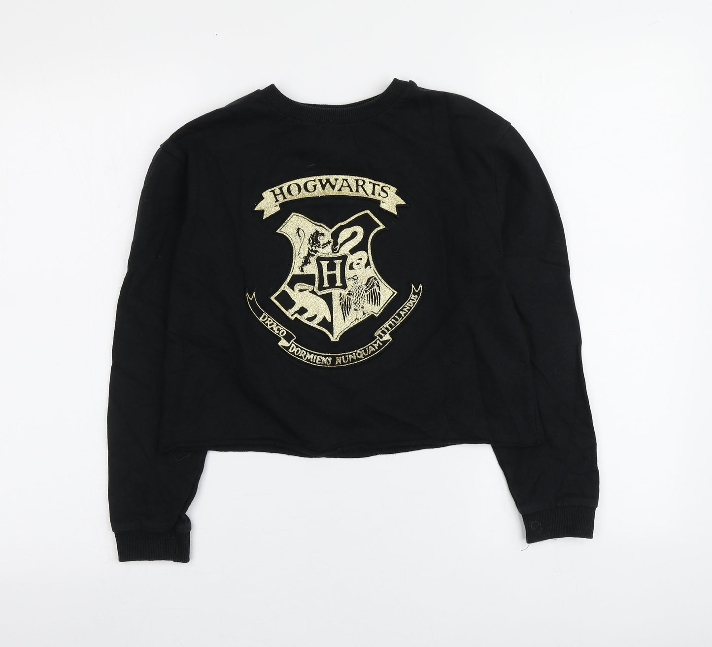 Harry Potter Girls Black  100% Cotton Pullover Sweatshirt Size 11-12 Years