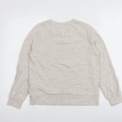 Gap Girls Grey Geometric 100% Cotton Pullover Sweatshirt Size 12-13 Years