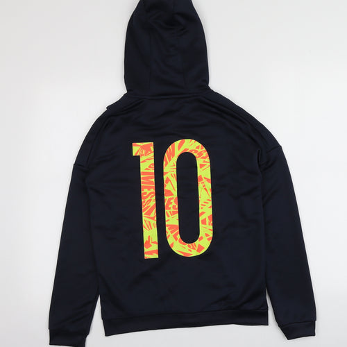 adidas Boys Blue  100% Polyester Full Zip Hoodie Size 11-12 Years   - Messi 10