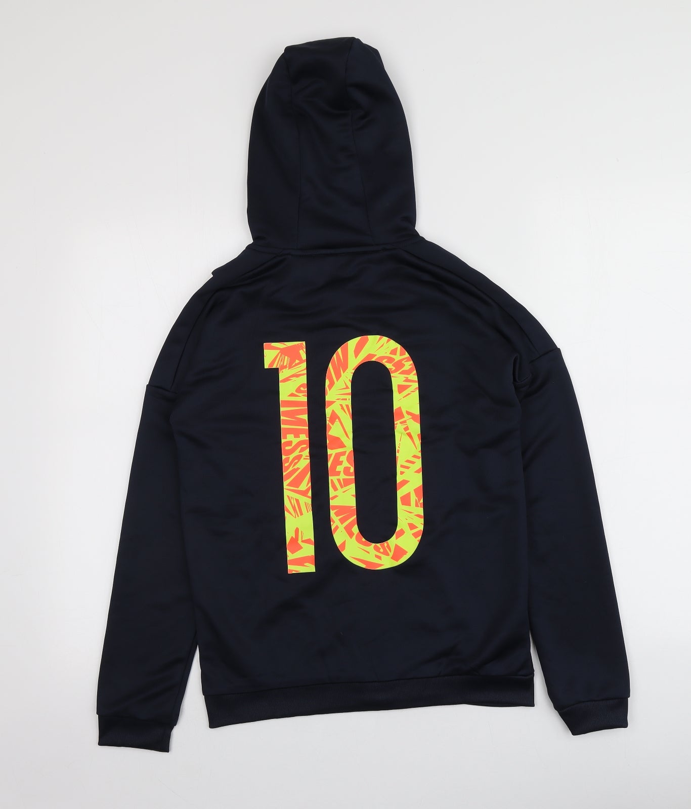 adidas Boys Blue  100% Polyester Full Zip Hoodie Size 11-12 Years   - Messi 10