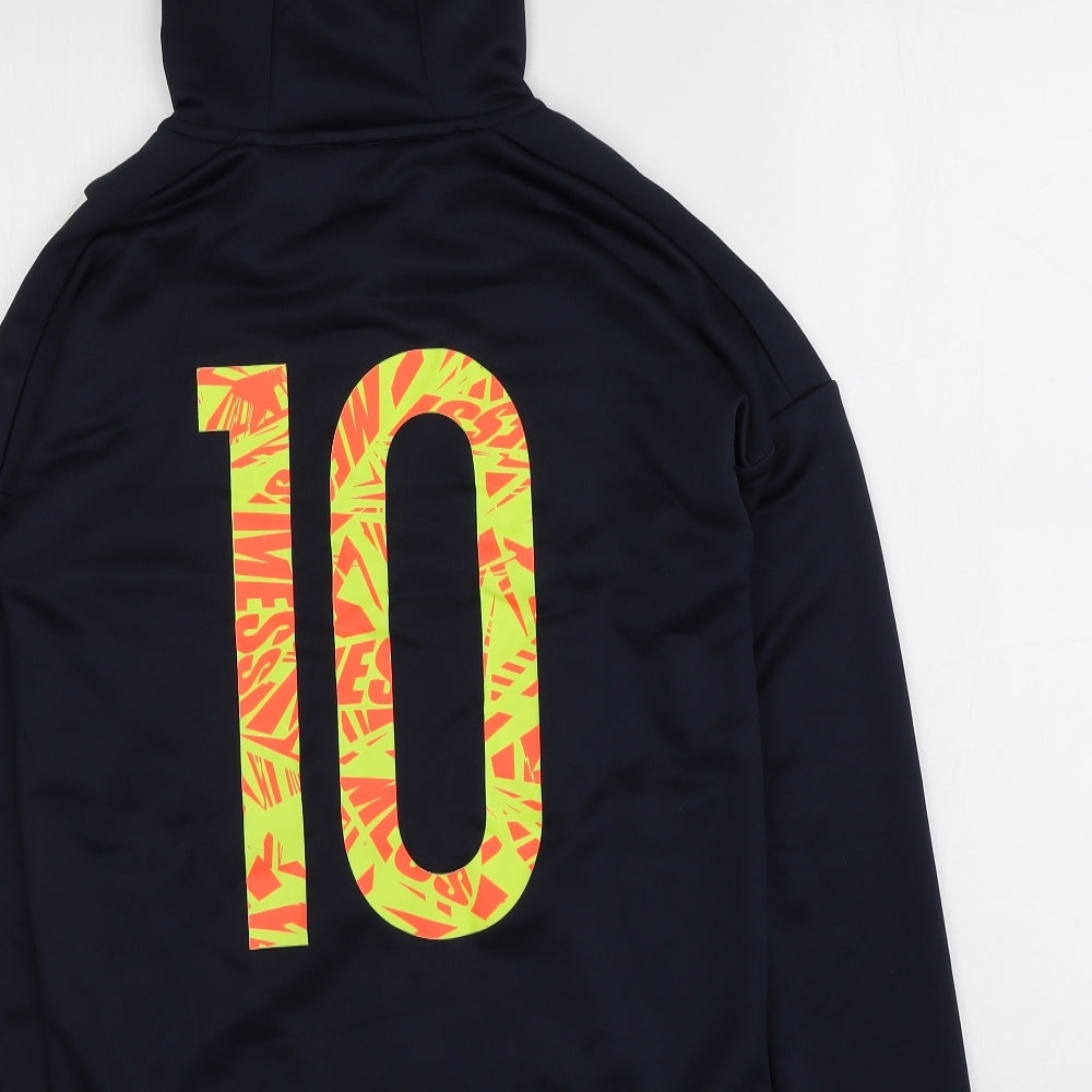 adidas Boys Blue  100% Polyester Full Zip Hoodie Size 11-12 Years   - Messi 10