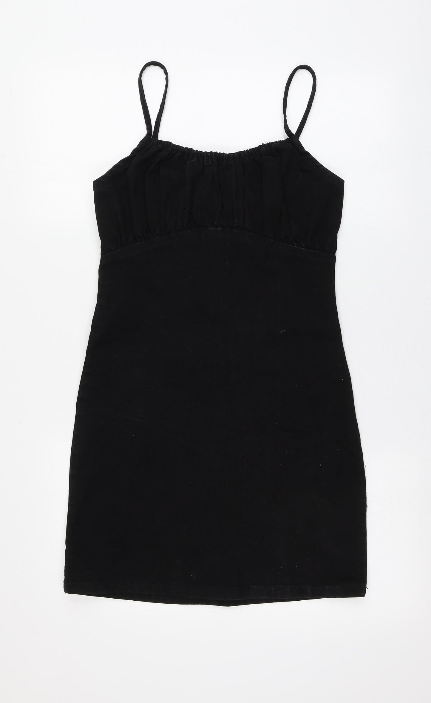 New Look Womens Black  Cotton A-Line  Size 10  Square Neck