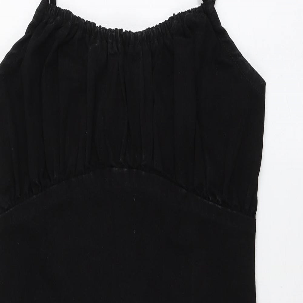 New Look Womens Black  Cotton A-Line  Size 10  Square Neck