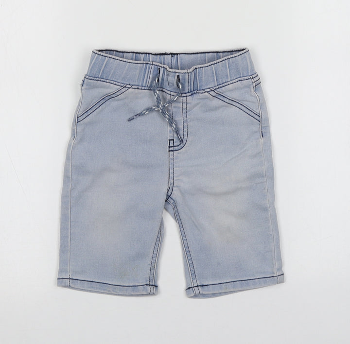 Dunnes Stores Boys Blue Cotton Cargo Jeans Size 12-18 Months