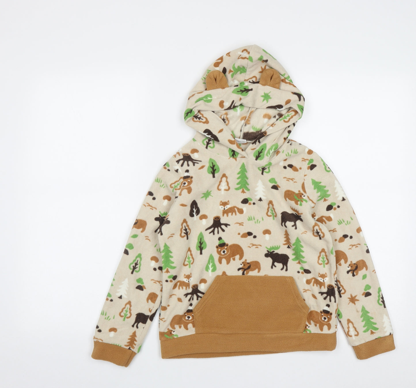 PATPAT Boys Multicoloured Geometric Polyester Pullover Hoodie Size 8-9 Years   - Animal  Design