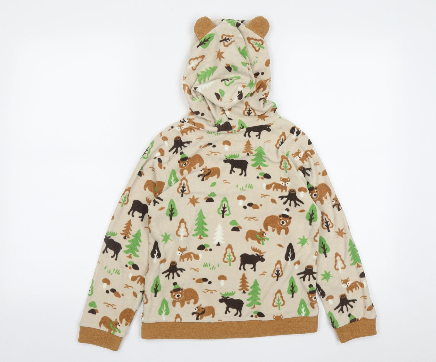 PATPAT Boys Multicoloured Geometric Polyester Pullover Hoodie Size 8-9 Years   - Animal  Design