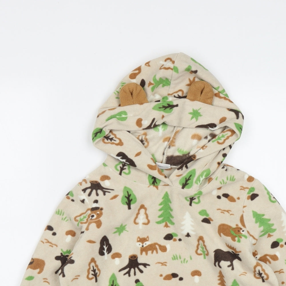 PATPAT Boys Multicoloured Geometric Polyester Pullover Hoodie Size 8-9 Years   - Animal  Design