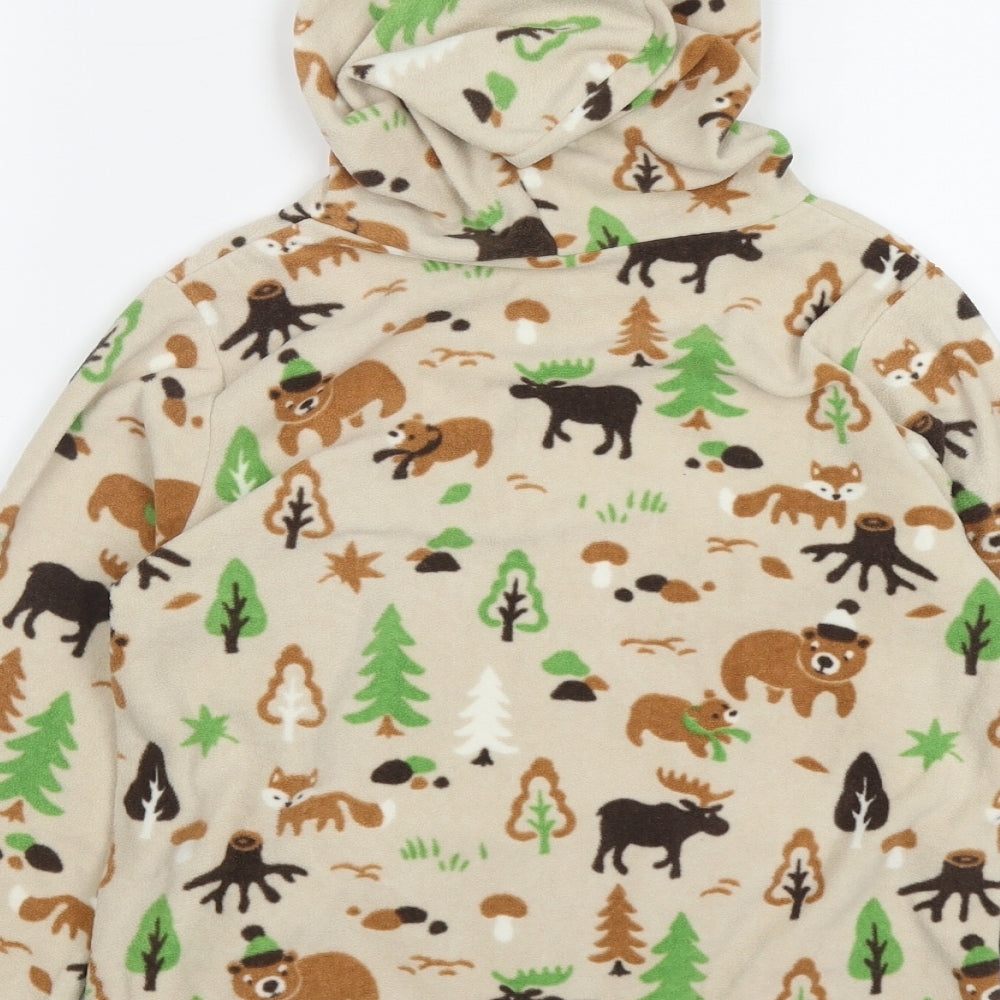 PATPAT Boys Multicoloured Geometric Polyester Pullover Hoodie Size 8-9 Years   - Animal  Design