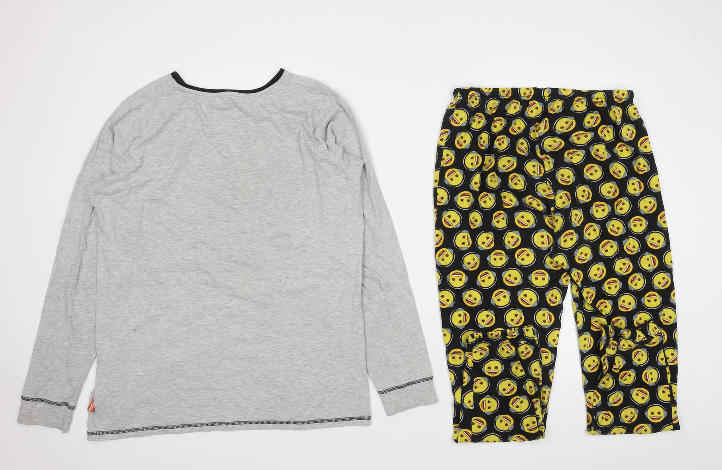 Marks and Spencer Boys Multicoloured Geometric Cotton  Pyjama Set Size 15-16 Years   - Emoji's