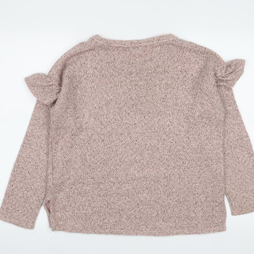 F&F Womens Pink Round Neck  Acrylic Pullover Jumper Size 8