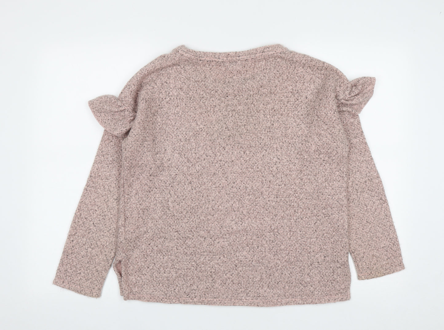 F&F Womens Pink Round Neck  Acrylic Pullover Jumper Size 8
