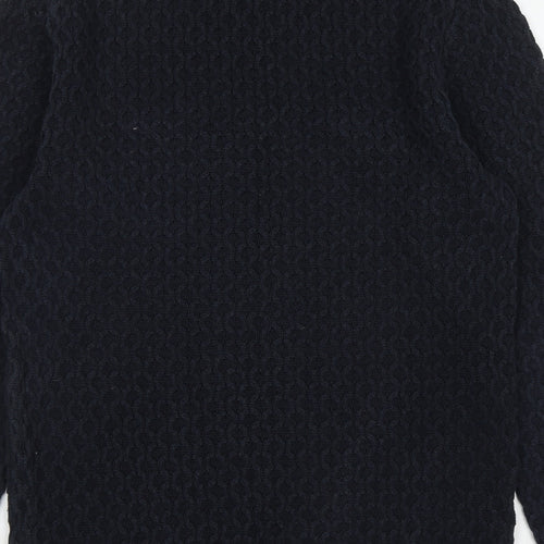 H&M Womens Blue Round Neck  Cotton Pullover Jumper Size M