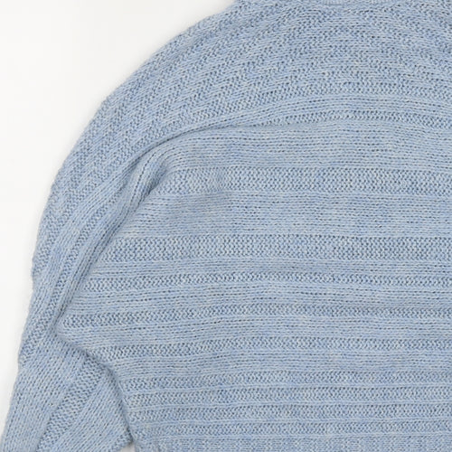 George Womens Blue High Neck  Acrylic Pullover Jumper Size 12   - Size12/14