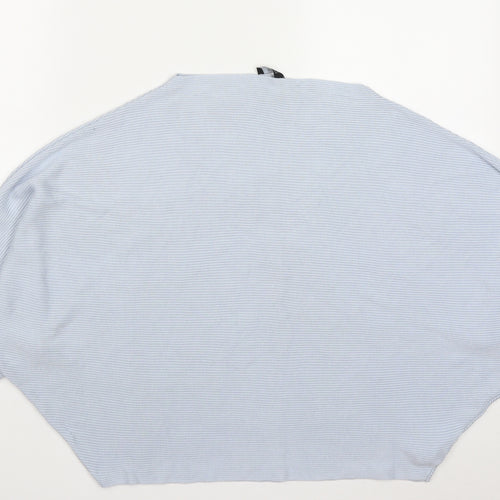 F&F Womens Blue Square Neck  Viscose Pullover Jumper Size 16