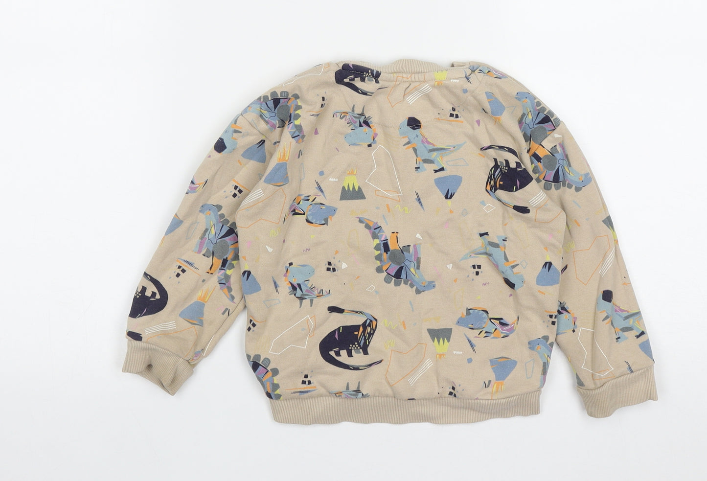 Nutmeg Boys Brown  Cotton Pullover Sweatshirt Size 3-4 Years   - Dinasour Print