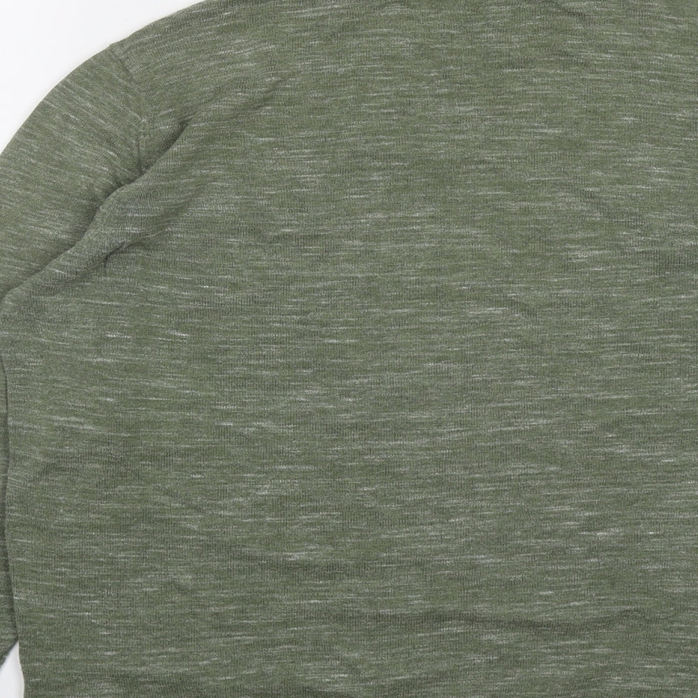 George Mens Green Round Neck  Cotton Pullover Jumper Size XL