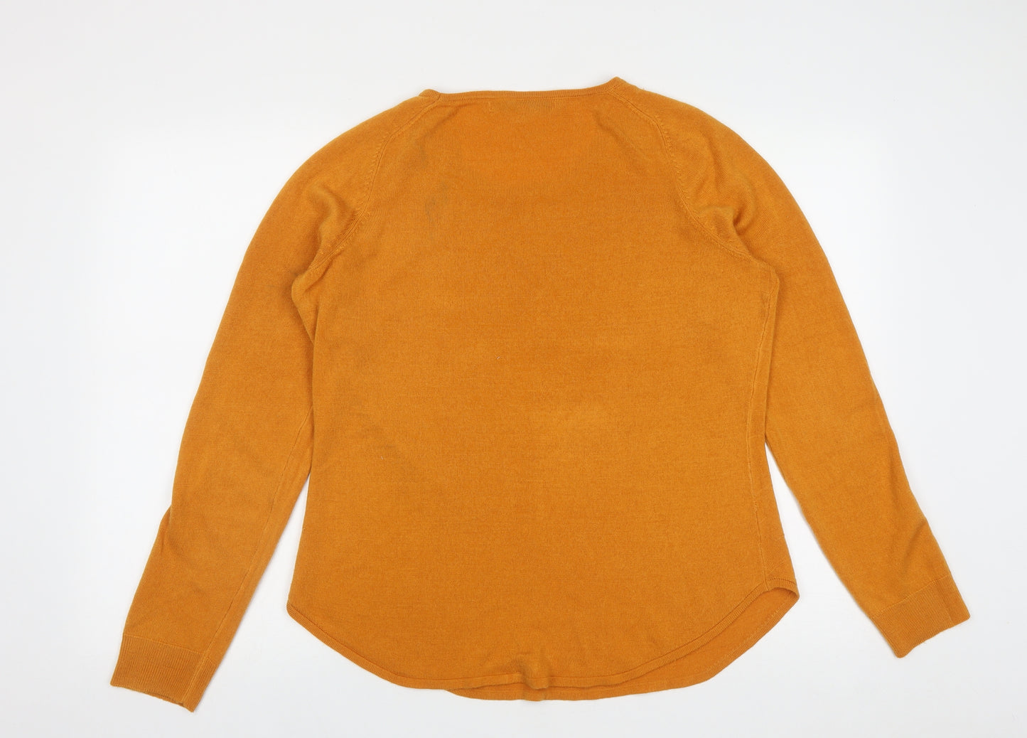 Vida VI Womens Yellow Round Neck  Polyester Pullover Jumper Size XL