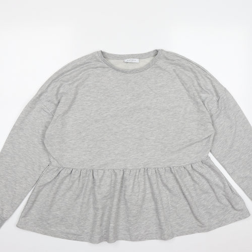 Matalan Womens Grey  Cotton Pullover Sweatshirt Size L