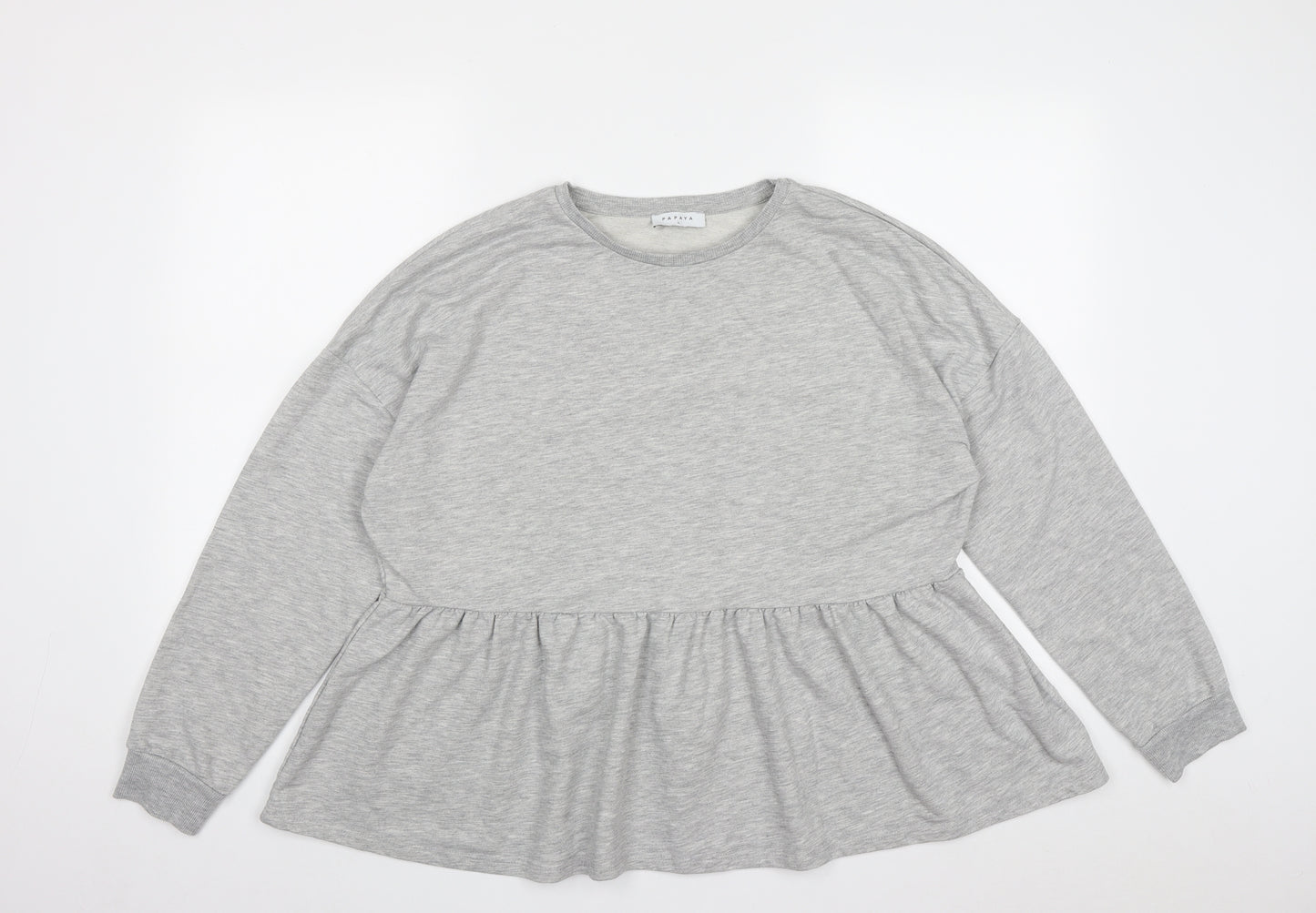 Matalan Womens Grey  Cotton Pullover Sweatshirt Size L