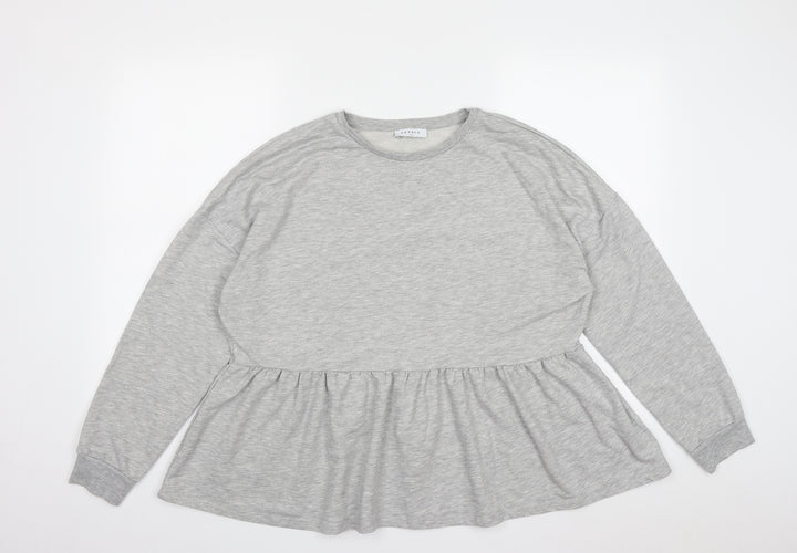 Matalan Womens Grey  Cotton Pullover Sweatshirt Size L