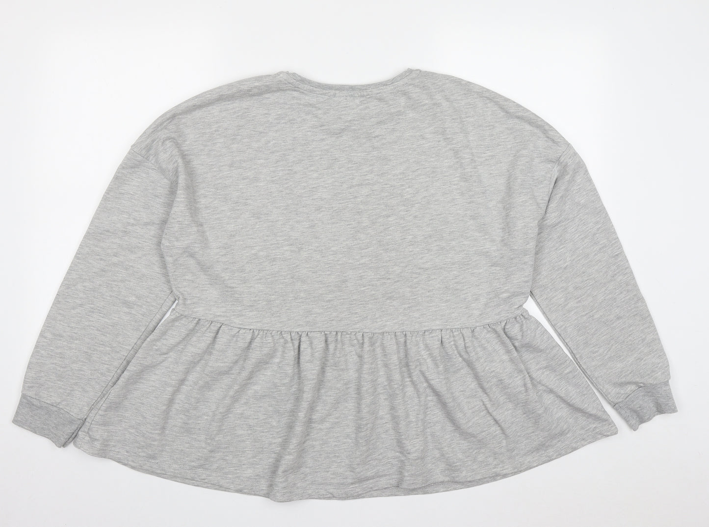 Matalan Womens Grey  Cotton Pullover Sweatshirt Size L
