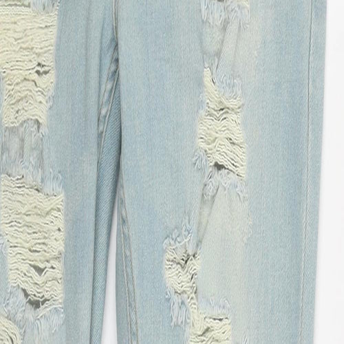 ASOS Womens Blue  Cotton Straight Jeans Size 30 in L29 in Regular Zip