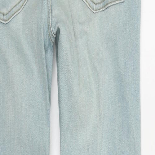 ASOS Womens Blue  Cotton Straight Jeans Size 30 in L29 in Regular Zip