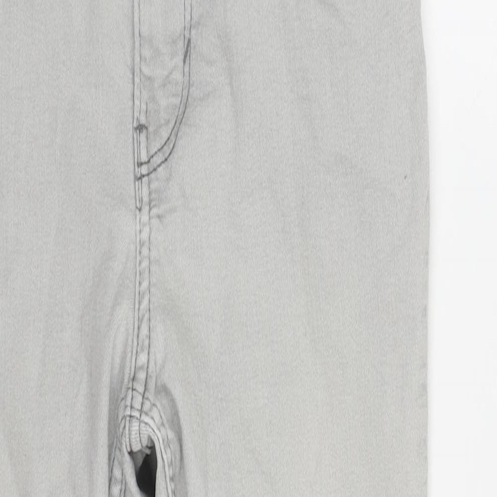H&M Boys Grey  Cotton Straight Jeans Size 12-13 Years L25 in Regular Zip