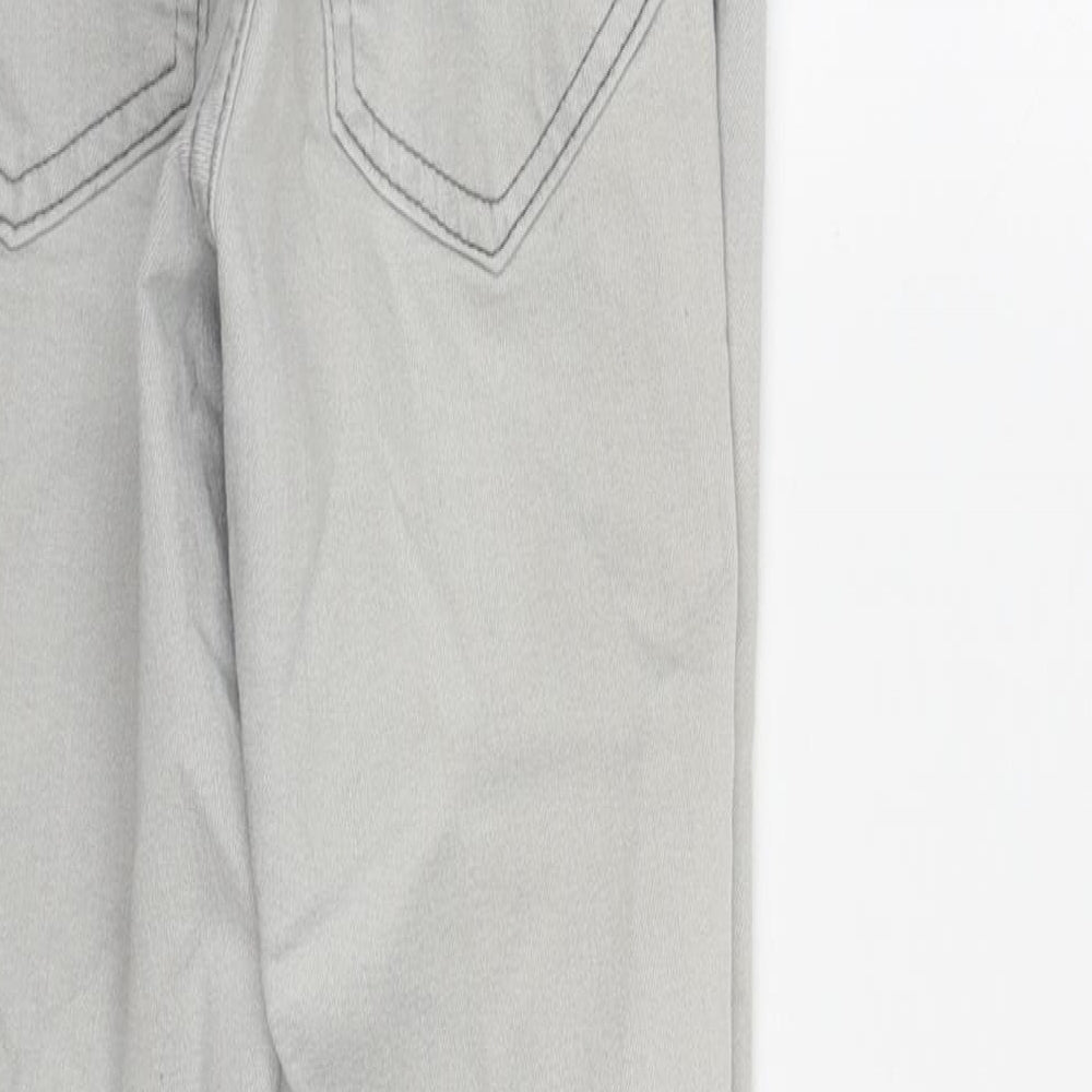 H&M Boys Grey  Cotton Straight Jeans Size 12-13 Years L25 in Regular Zip