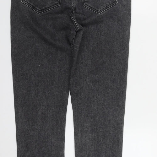 Zara Womens Black  Polyester Straight Jeans Size 8 L29 in Regular Zip