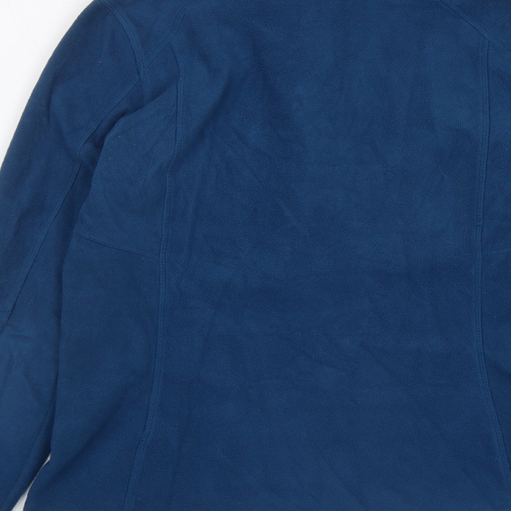 Reebok Womens Blue  Polyester Pullover Polo Size S High Neck Zip - Size 8/10