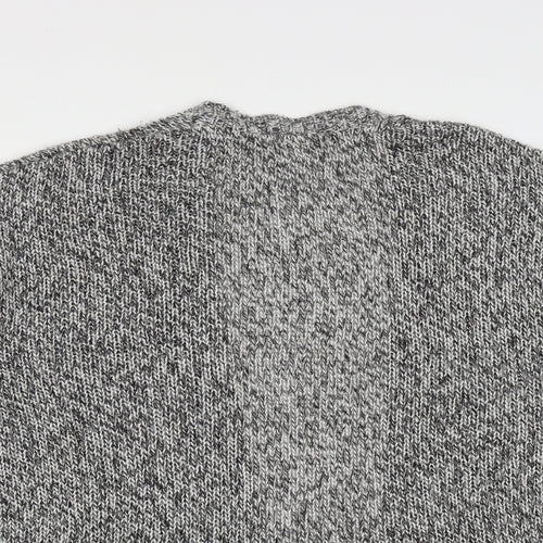 H&M Womens Grey V-Neck  Acrylic Cardigan Jumper Size S
