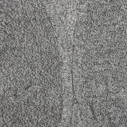 H&M Womens Grey V-Neck  Acrylic Cardigan Jumper Size S