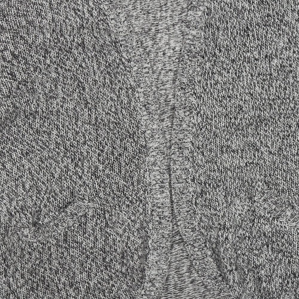 H&M Womens Grey V-Neck  Acrylic Cardigan Jumper Size S