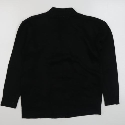 Choice Womens Black V-Neck  Acrylic Cardigan Jumper Size S