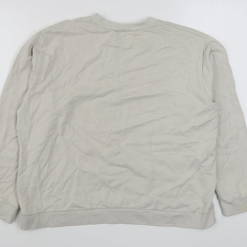 Zara Womens Beige  Cotton Pullover Sweatshirt Size M  Pullover