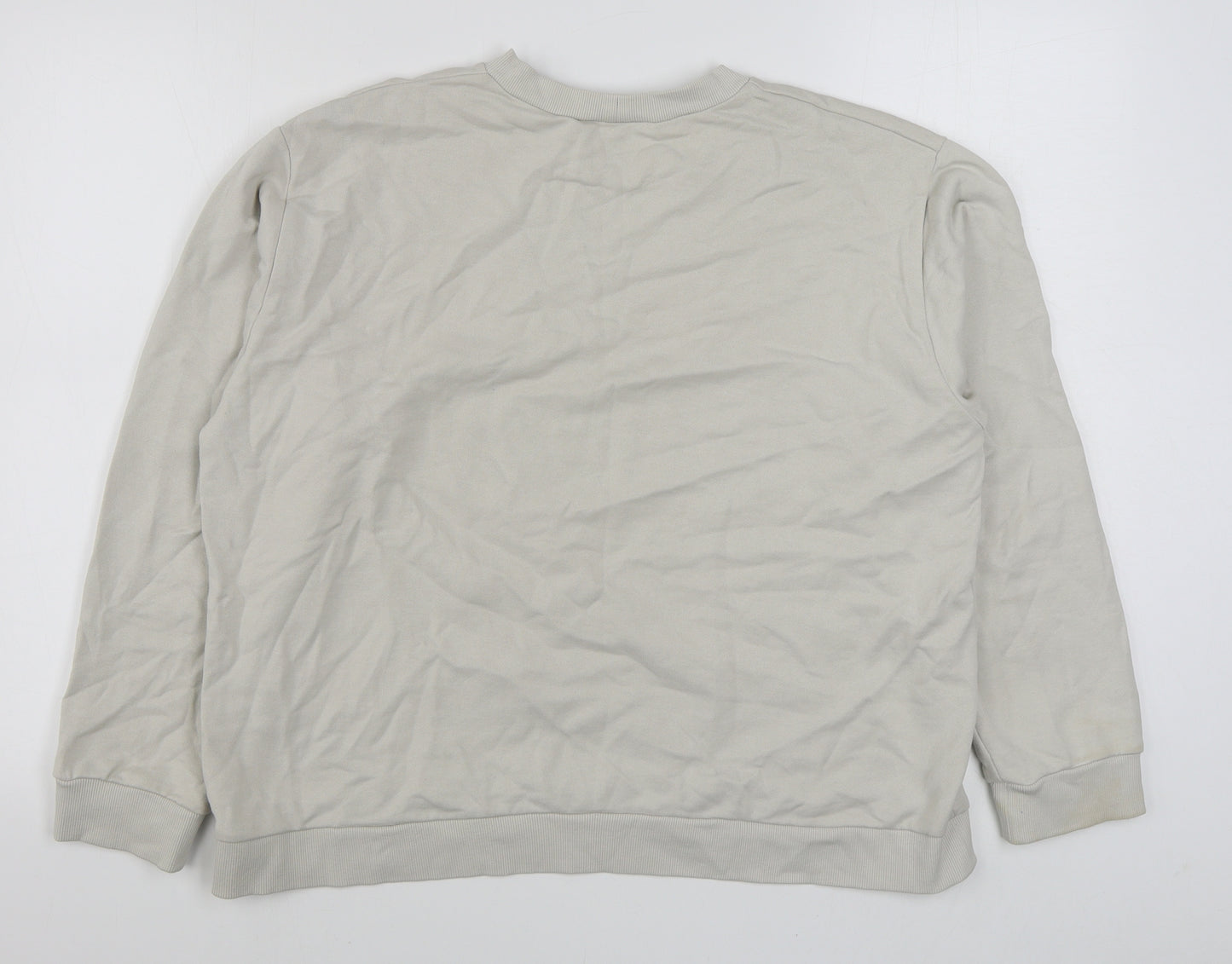 Zara Womens Beige  Cotton Pullover Sweatshirt Size M  Pullover