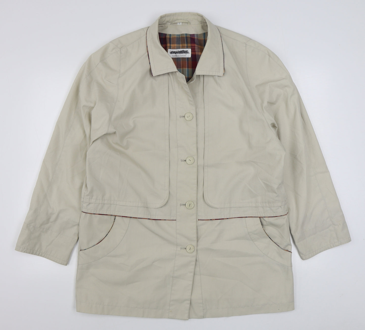 Compliments Womens Beige   Jacket  Size 14  Button
