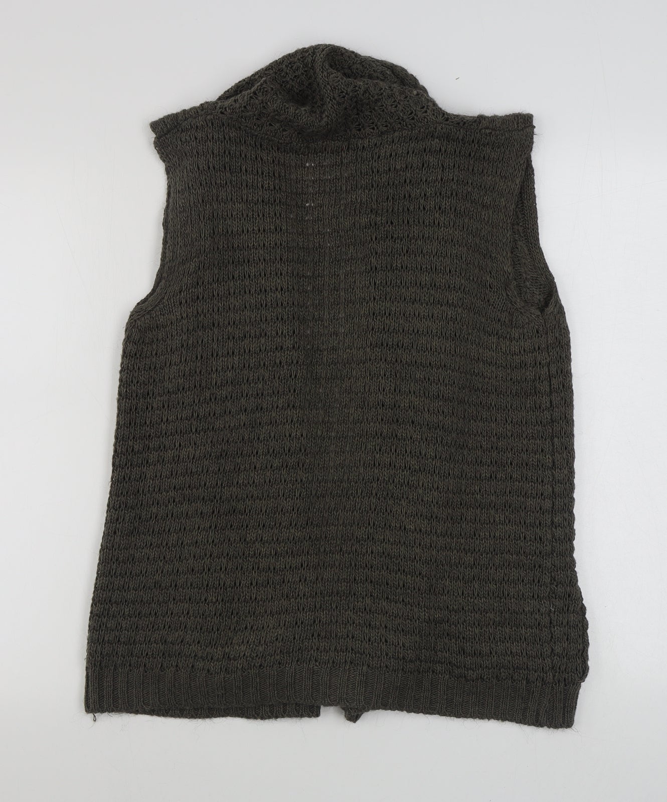 Krisp Womens Brown V-Neck  Acrylic Cardigan Jumper Size M
