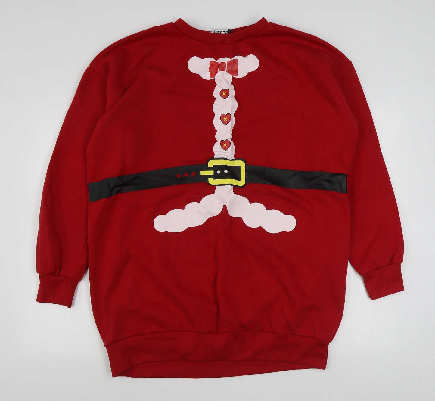 Be Jealous Womens Red  Cotton Pullover Sweatshirt Size L  Pullover