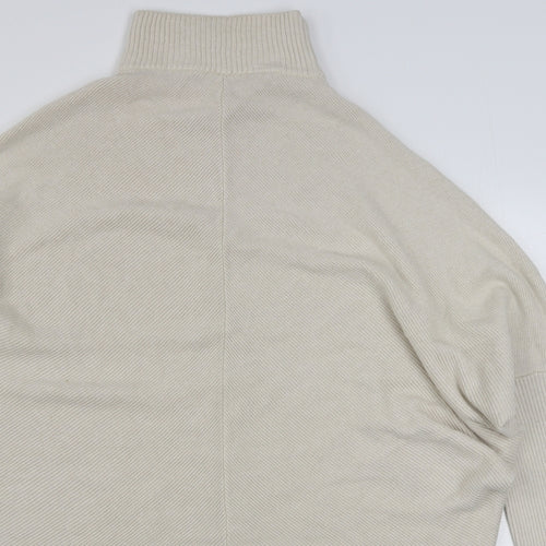 Preworn Womens Beige Roll Neck  Viscose Pullover Jumper Size L