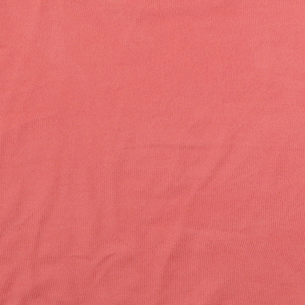 EA Womens Pink Boat Neck  Acrylic Pullover Jumper Size L