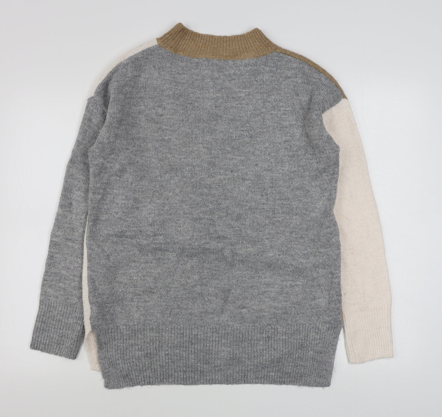 NEXT Womens Grey Round Neck  Acrylic Pullover Jumper Size S