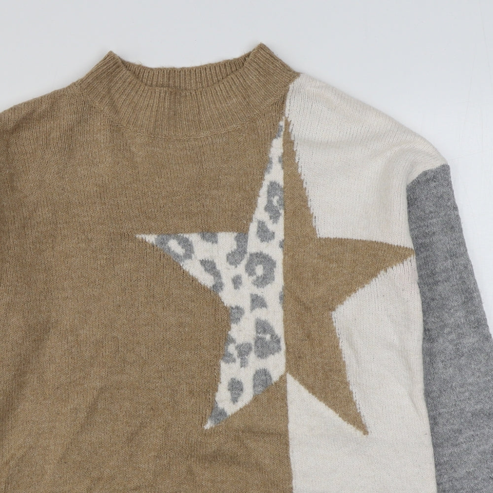 NEXT Womens Grey Round Neck  Acrylic Pullover Jumper Size S
