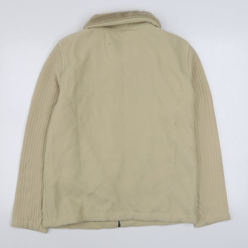 Anne De Lancay Womens Beige   Jacket  Size M  Zip