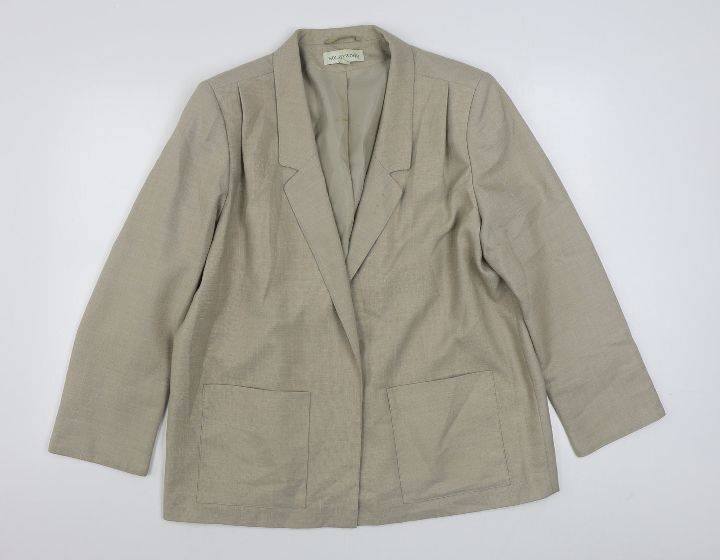 Holmewood Womens Beige   Jacket Blazer Size 16